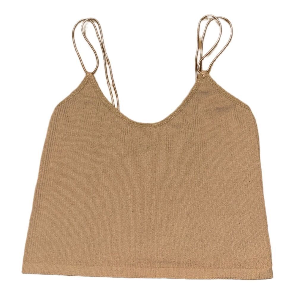Zara Ribbed Seamless Brown Tank XS/S